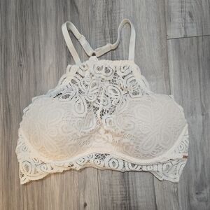 PINK Victoria's Secret Lace High Neck Bra